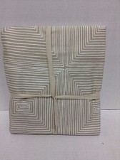 Pottery Barn West Elm Pyramid Sateen Cotton Bed Duvet Cover Full Queen FQ