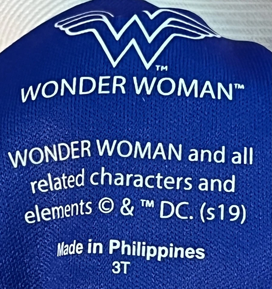 Conjunto de Disfraz de Halloween Mujer Maravilla Niñas - Camiseta y Falda Talla 3 T Foto 3 de 3