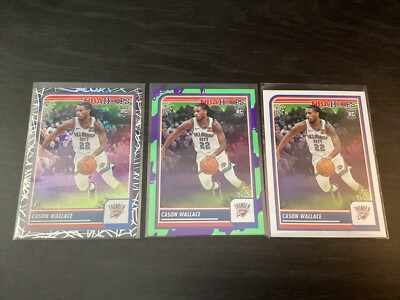 Cason Wallace 2023-24 Haunted Hoops Lot Web Holo-Slime-Base #76 OKC Thunder
