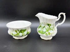 Royal Albert Trillium Large Creamer Sugar Bowl Set Bone China England
