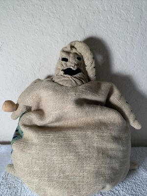 Vintage Oogie Boogie Hand Puppet Plush Nightmare Before Christmas 14  Reversible