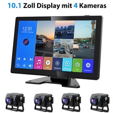 Rückfahrkamera Mit 4 X HD Rückfahrkamera + 10.1" Split Monitor Für KFW LKW BUS