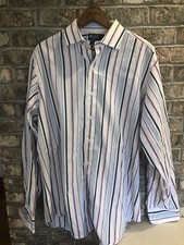 Polo Ralph Lauren Mens Dress Shirt Regent Classic Fit 17 XL Colorful Striped