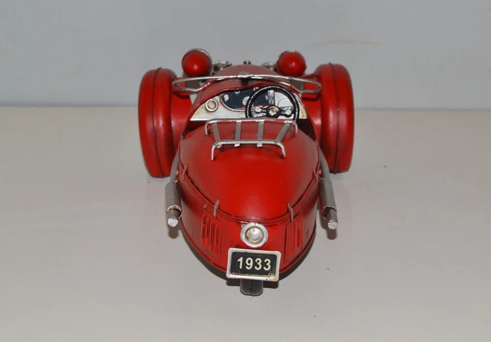 Auto Lamiera Nostalgie Modello Oldtimer Marca Morgan Threewheeler 1933 L 34cm - Immagine 4 di 4