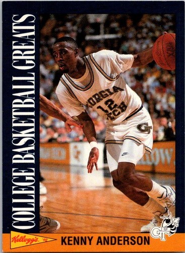 Kenny Anderson 1992 Kellogg's Raisin Bran College Basketball Greats #1 - 第 1/2 張圖片