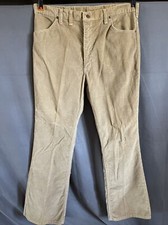 Vintage 1970s Wrangler Corduroy Bootcut Flared Pants Men's Sz 36 Excellent