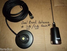 Dual Band Magnetic ANTENNA KIT 2 Meter 144 / 440 Mhz NMO TRAM 1180 VHF UHF Gain