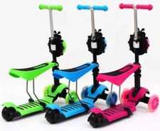 Scooter Foldable Adjustable Height Easy Turning 3 Wheel Scooter Kids Boys Girls