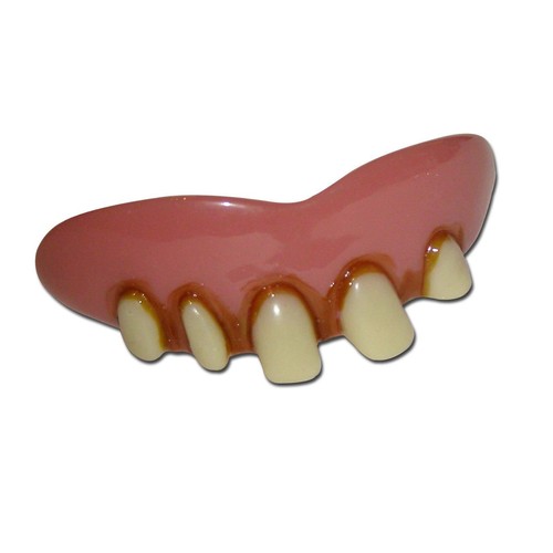 False Stained Teeth Rotten Hillbilly Hobo Costume Origianl Billy Bob Novelty - 第 1/2 張圖片