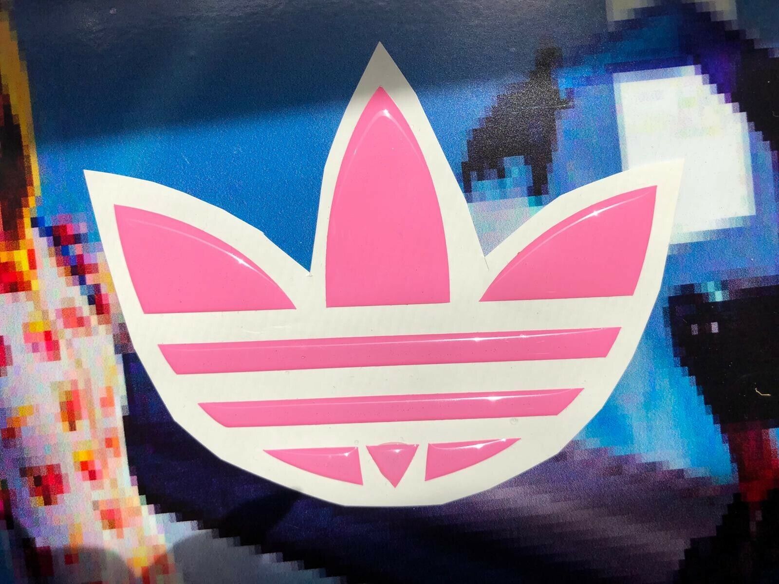 Proporcional Advertencia teoría Adidas flor Stickers relieve, Vinyl Decals, gel Relieve, stiker 3D rosa  claro | eBay