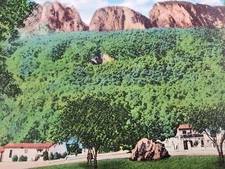 C 1944 Chipinque Mountain 10,000 FT Above Sea Level Monterrey Mexico Postcard 