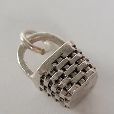 Brown County Baskets Berry Basket Mini Charm Sterling Silver