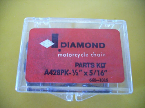 Kawasaki KLT 110 Rear Chain & Repair Kit 428 100 link Diamond USA."Non O Ring" - Picture 5 of 7