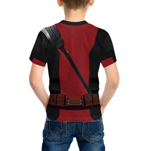 Kinder Deadpool 3 Wolverine Cosplay T-Shirt Jungen Mädchen kurzärmelig Halloween Party - Bild 4 von 11
