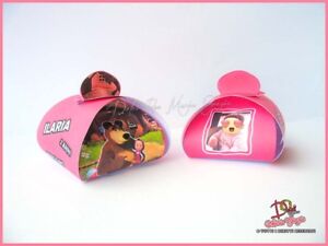 10 Casette Masha E Orso Scatoline Masha E Orso Contenitori Masha Compleanno Mash Ebay