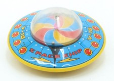 V-15 Space Ship Japanese Tin Spinning Toy