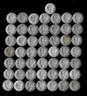 Mercury Dime Roll (50 Coins) 90% Silver (1928-45)  Lot C94