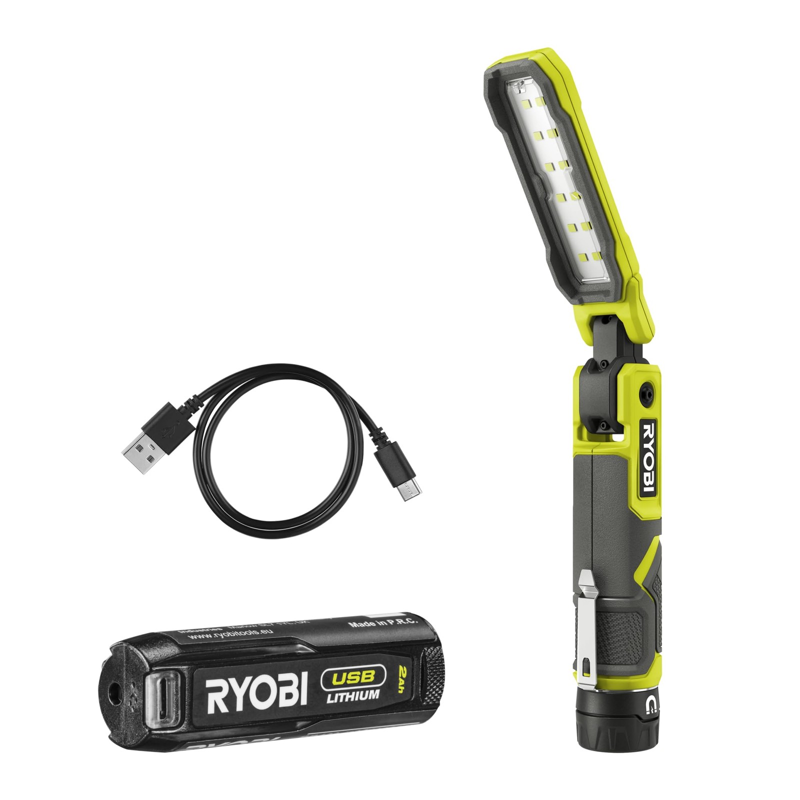 Lampe de travail magnétique 650 lumens puissante avec batterie 4V Lithium RLI4-120G orientable