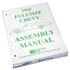 Factory Assembly Manual Repair Restore Book 1965 Chevrolet Impala Caprice