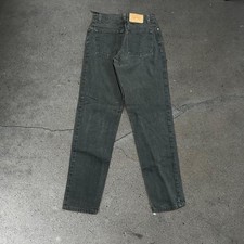Vintage women's Levi's 550 black tapered leg denim jeans Size 28x32