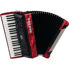 Hohner Bravo III 120 Accordion with Black Bellows Red 197881325701 RF