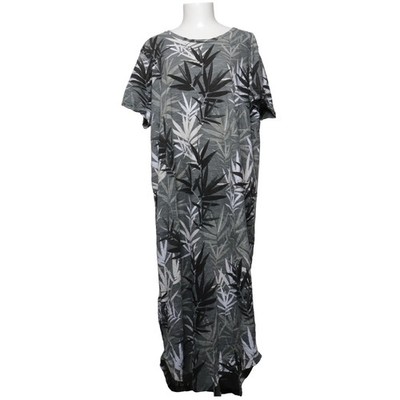 Isolde, Kleid, Größe: 2XL, Grün/Schwarz/Weiß, Baumwolle, Print, Damen #IBd
