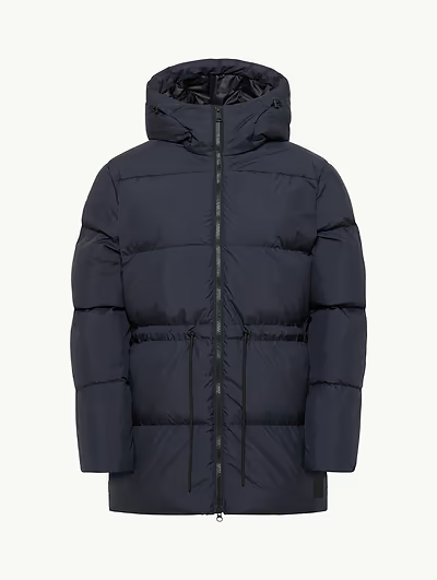Jack Wolfskin L/UK 14 Women's Hooded Kirschallee Jacket In Dark Navy- New