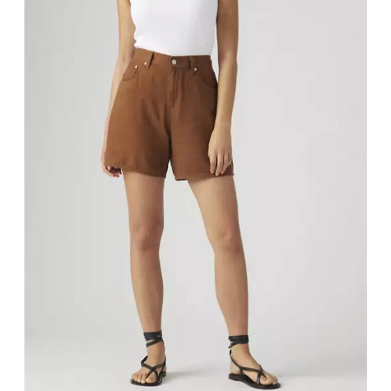 Levi's High Rise Baggy Linen Blend Women's Shorts Size 29
