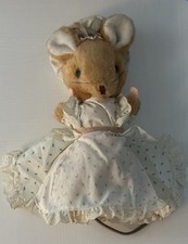 Vintage Eden Toys Beatrix Potter Lady Mouse Plush Doll 11  Dress Bonnet Country