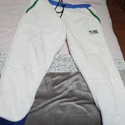 Moncler Grenoble Men's Fleece Jogger Pants White Size M Activewear Hiking