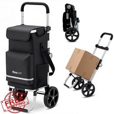 RISELITE Foldable Shopping Cart Black
