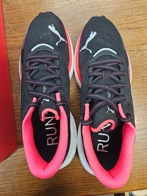 Size 7.5 - Womens Puma Deviate Nitro 2 Black - Fire Orchid