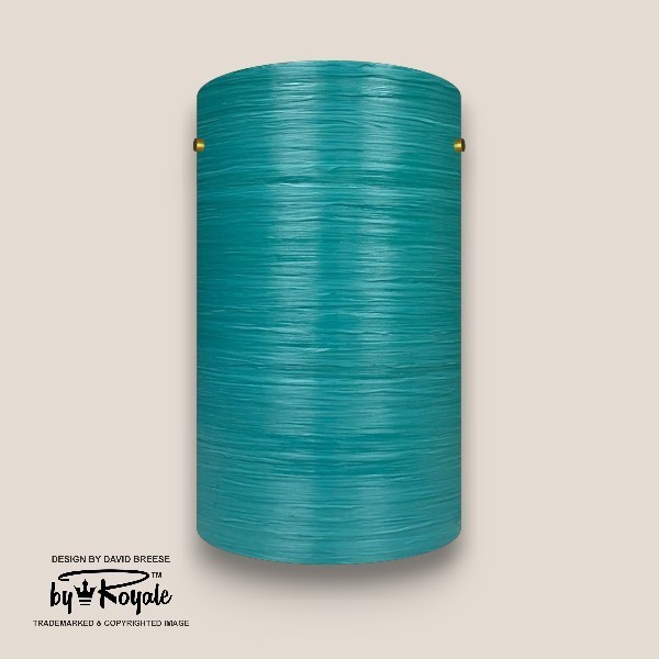 Shatterline Spun Fibreglass Lamp Shade British Made By Royale 9" x 5" Turquoise