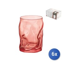 6X Bormioli Rocco Glasbecher Sorgente Corallo Chiaro CL30
