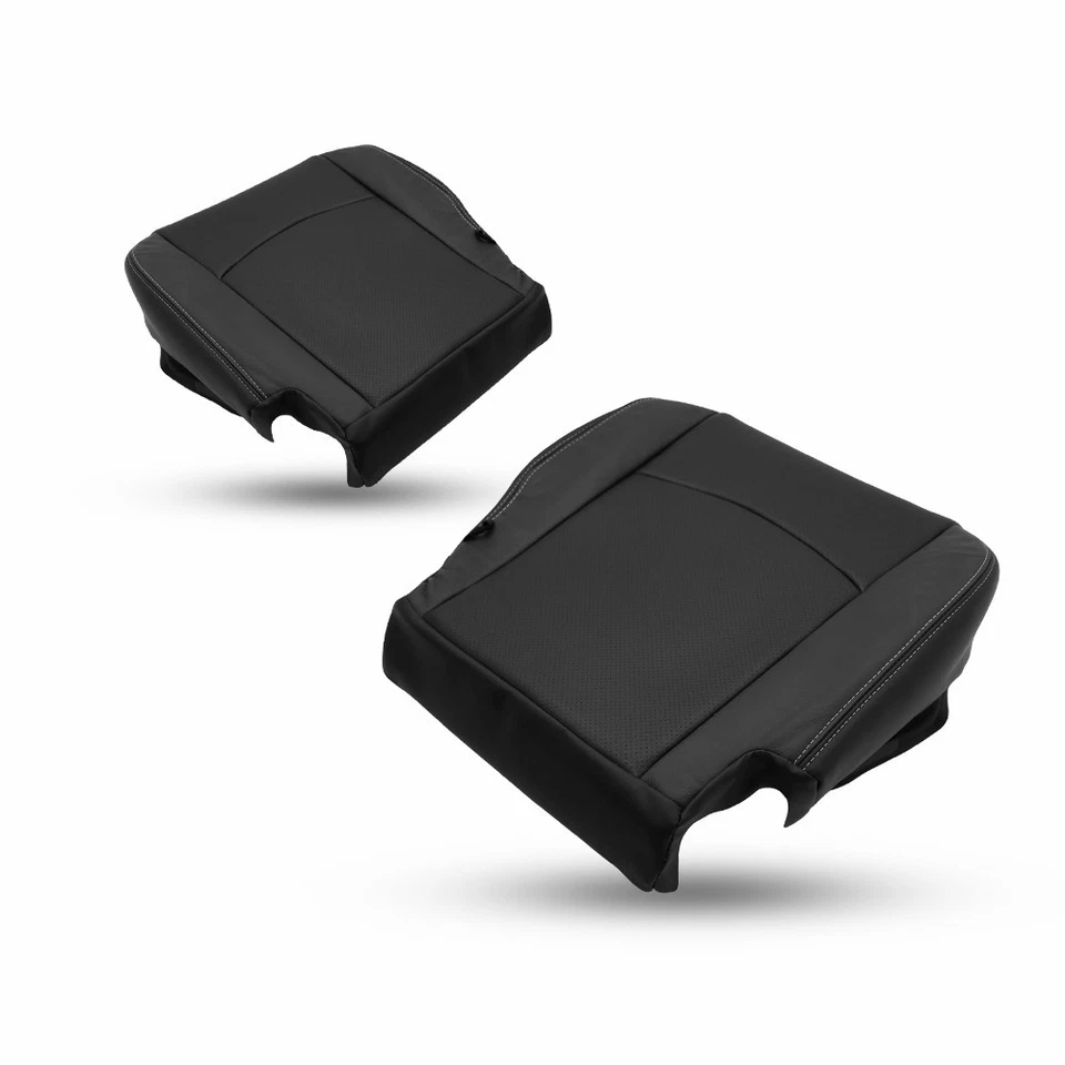Cubierta de asiento inferior de pasajero para Dodge Ram 1500 2500 2018 2013-2017 cuero negro Foto 4 de 4