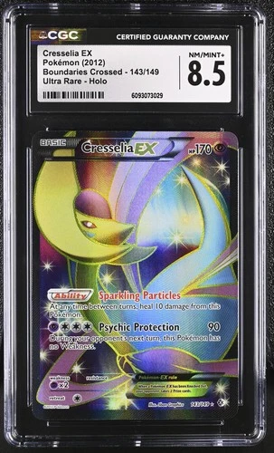 CGC 8.5 Cresselia EX 143/149 Boundaries Crossed Ultra Rare Holo Pokemon Card