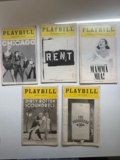 Lot of 5 Vintage Broadway Playbills Rent Chicago Mamma Mia Producers 2005-2007