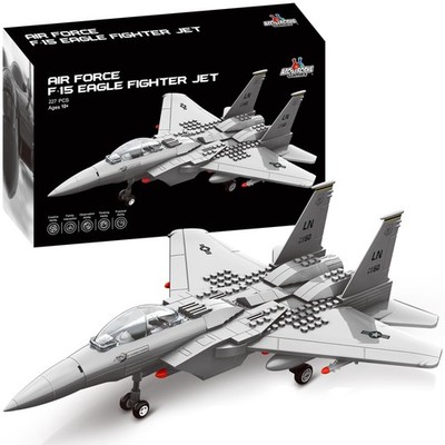 KampfjetBausteinSet  227teiliges F15 Eagle KampfjetBauspielzeugSet   Baustein...