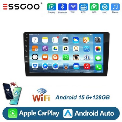 6+128GB 9 Inch 2DIN Car Stereo Radio Android 15 Carplay GPS Navi BT WIFI DSP MP5