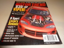 Motor Trend Magazine May 2001 Dodge Viper Twin-turbo