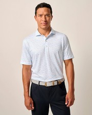 johnnie-O Performance Jersey Polo - Juice Print Maliblu Size M
