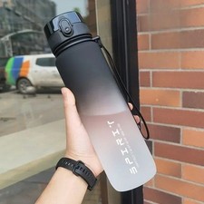 1 Liter Large Capacity Sports Water Bottle Leak Proof Colorful Plastic Cup Drink