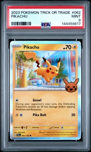 2023 POKEMON TRICK OR TRADE #062 PIKACHU PSA 9