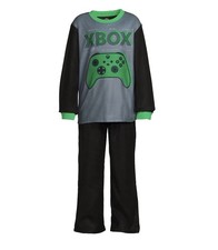 NIP XBOX Gaming Boys PJ  s Long Sleeve Pants 2pc Set Green Fleece