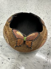 Unique, Handcrafted Decorative Gourd Bowl Emb...