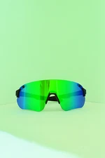 KAPVOE CYCLING GLASSES BLACK FRAME/GREEN LENS (INCLUDES 3 OTHER LENSES)