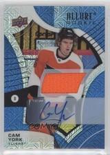 2021-22 Upper Deck Allure Rookies Blue Line Jersey 6/75 Cam York #143 Auto 13j9