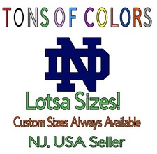 Notre Dame ND Die Cut Vinyl Decal Go Irish South Bend College Football