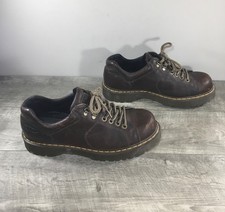 Dr. Docs Martens 10940 Brown Leather Chunky Lace Up Oxfords Y2K Mens Size 12 Vtg