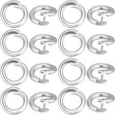 50 Pcs 5.5mm Locking Jump Rings in 925 Sterling Silver Plated Brass for Jewelry